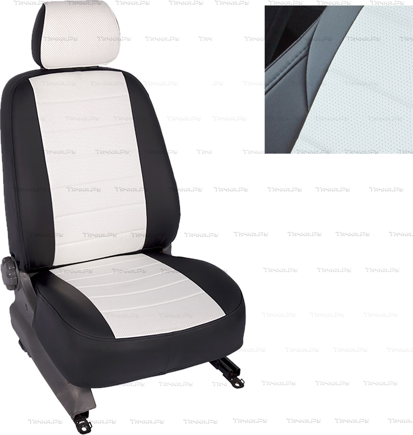 Чехлы Seintex (экокожа) на сидения (зад. сиденье 40/60) для Hyundai Tucson IV 2021-2026, цвет Серый. Артикул 97085
