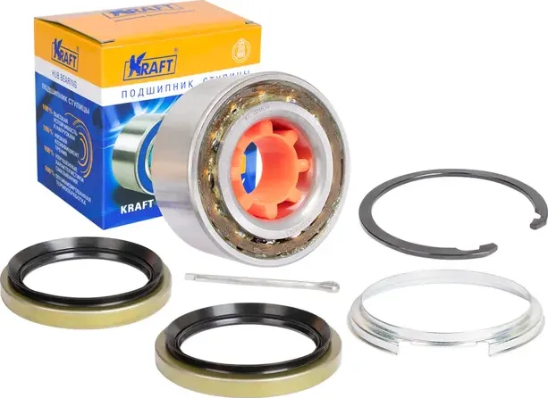 Подшипник ступицы переднего колеса, комплект Toyota Corolla (83-87), Celica (85- (Kraft). Артикул KT204634
