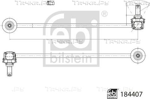 Стойка (тяга) стабилизатора Febi Bilstein (сталь) передняя правая/левая для Volkswagen Teramont I 2017-2026. Артикул 184407