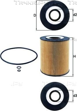 Масляный фильтр Mahle-Knecht для MAN NG 2007-2014. Артикул OX 146D