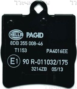 Тормозные колодки Hella. Артикул 8DB 355 008-461