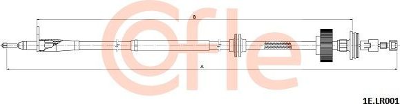 Трос ручника (тросик ручного тормоза) Cofle. Артикул 92.1E.LR001