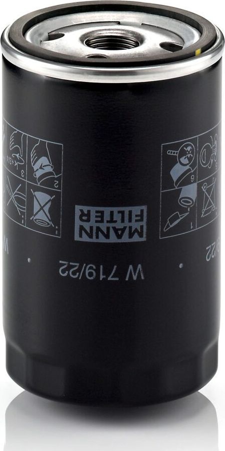 Масляный фильтр Mann-Filter для Porsche 944 1987-1991. Артикул W 719/22