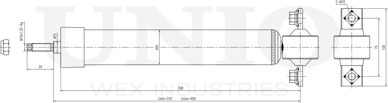 Амортизатор подвески (Unio). Артикул SAB-10778