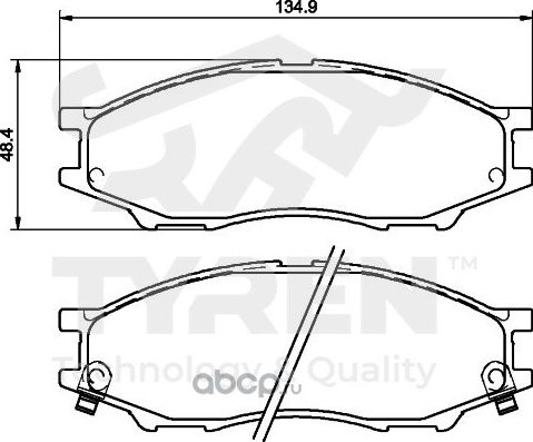 Колодки тормозные дисковые | перед | (Tyren). Артикул TYR1212321