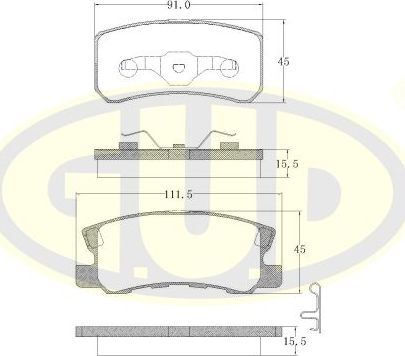 Тормозные колодки G.U.D.. Артикул GBP880122