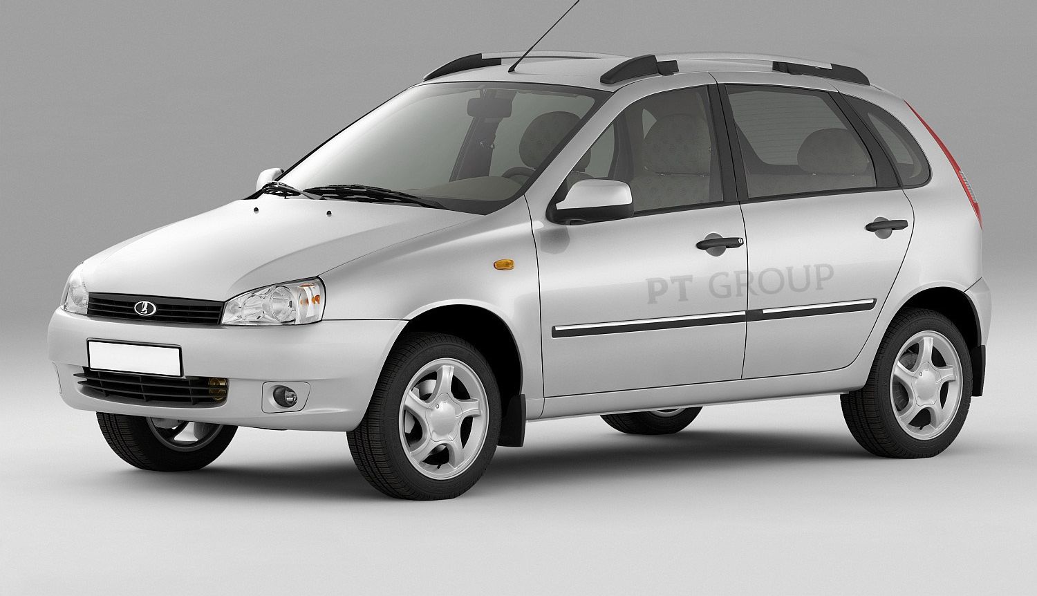 Рейлинги PT Group Комфорт для Lada Kalina I, II хэтчбек 2004-2018 Серебристый муар. Артикул LKA551603