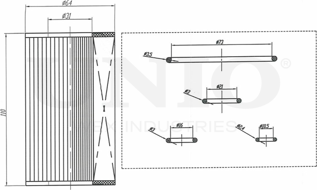 Фильтр масляный (Unio). Артикул FLT-20048
