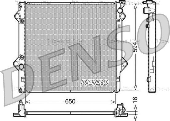 Радиатор охлаждения двигателя Denso (алюминий). Артикул DRM50036