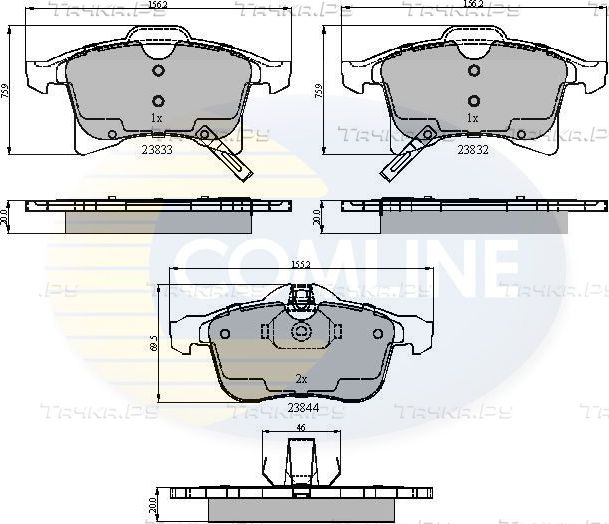 Тормозные колодки Comline Comline. Артикул CBP31307