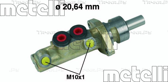 Тормозной цилиндр главный Metelli (Чугун). Артикул 05-0156