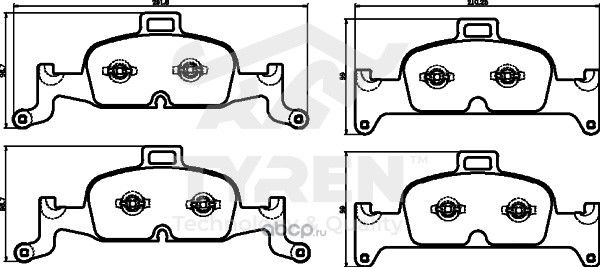 Колодки тормозные (Tyren). Артикул TYR1222401