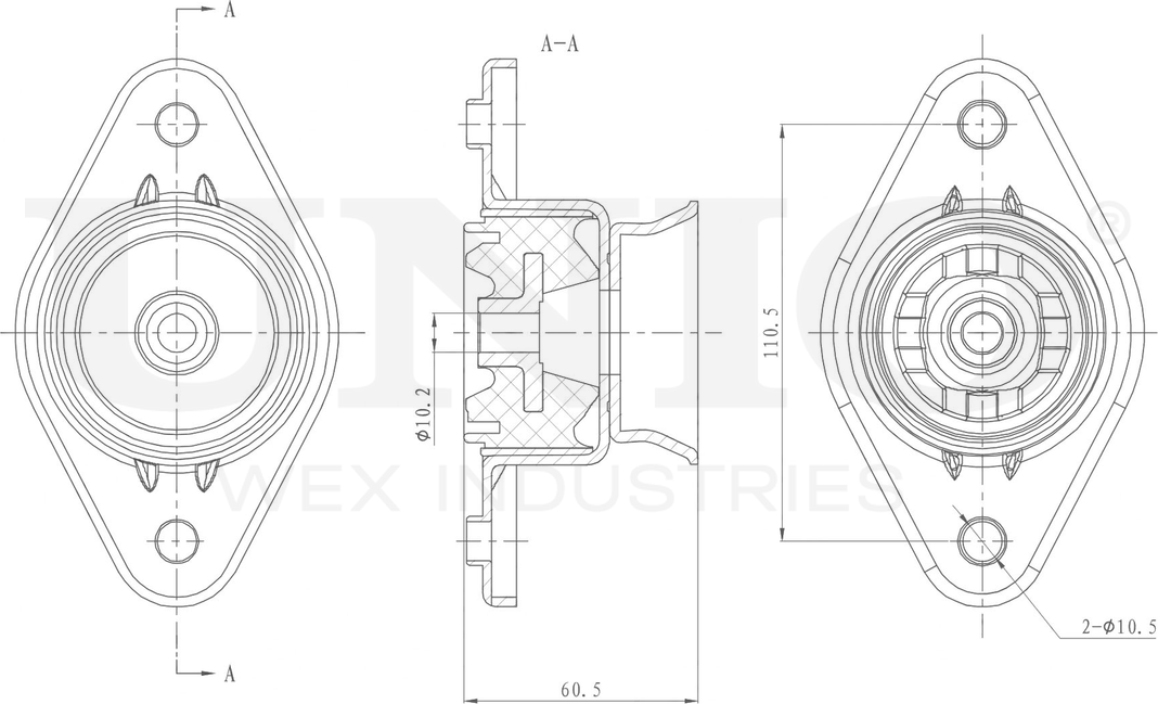 Опора амортизационной стойки (Unio). Артикул RMP-13055