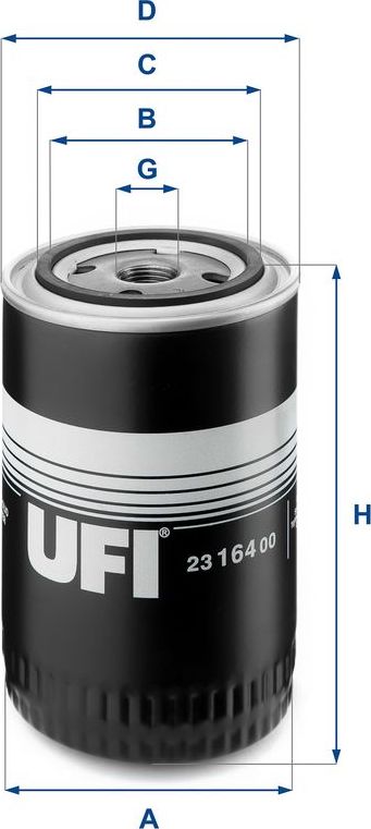 Масляный фильтр UFI. Артикул 23.164.00