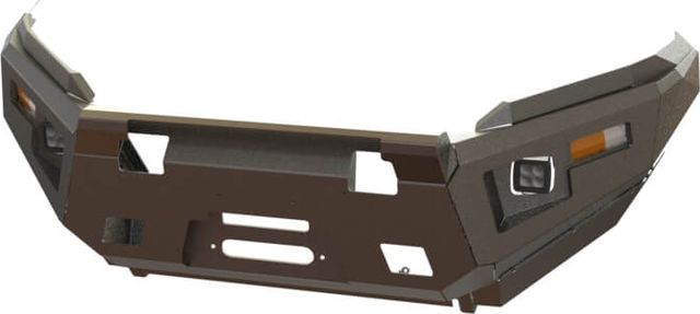 Бампер силовой STC тип Revo передний для Mitsubishi Pajero Sport III рестайлинг 2021-2026 c защитной дугой и противотуманными фарами. Артикул STC-MPS3/21-BFR-C1-L1