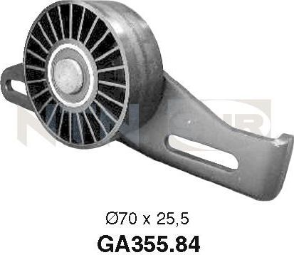 Натяжной ролик (натяжитель) приводного поликлинового ремня NTN / SNR. Артикул GA355.84