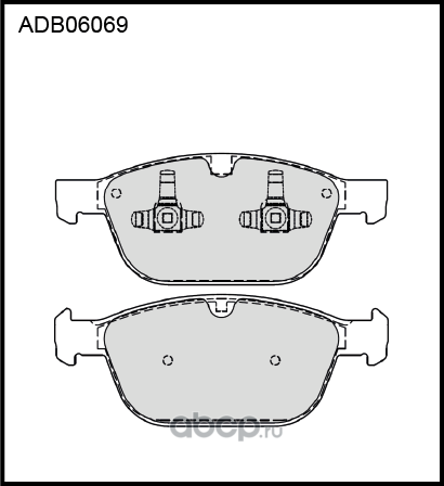 Колодки тормозные дисковые (Allied Nippon). Артикул ADB06069