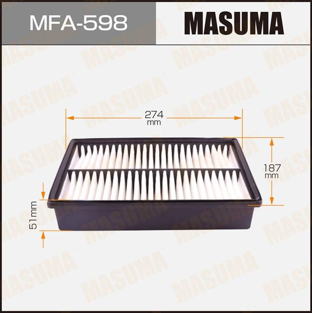 Воздушный фильтр Masuma. Артикул MFA-598