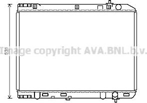 Радиатор охлаждения двигателя AVA для Kia Carnival II 2006-2014. Артикул KA2246