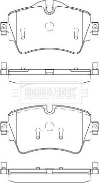 Тормозные колодки Borg & Beck. Артикул BBP2526