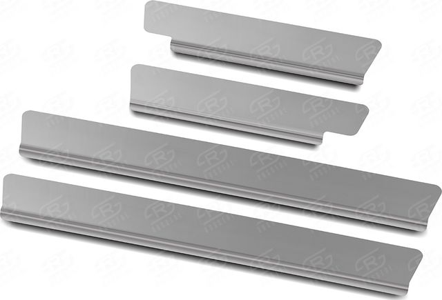 Накладки RusStal на пороги (лист нерж. зеркальный) для Kia Sportage V 2021-2026. Артикул KISP21-01