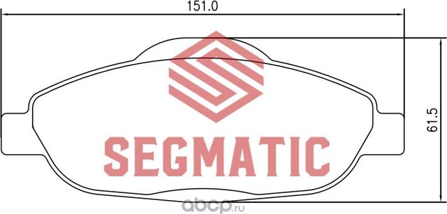 SGBP2632 Колодка торм диск пер Peugeot 308 1.6 2007- Peugeot 3008 1.6 2009- Peug (Segmatic) Segmatic. Артикул SGBP2632
