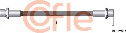 Тормозной шланг Cofle. Артикул 92.BH.TY037