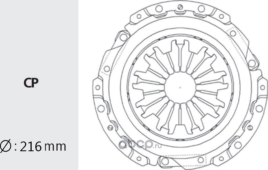 Корзина сцепления HYUNDAI Accent (06-) (1.4/1.6) KIA Rio (05-) (1.4/1.6) VALEO P. Артикул HDC38