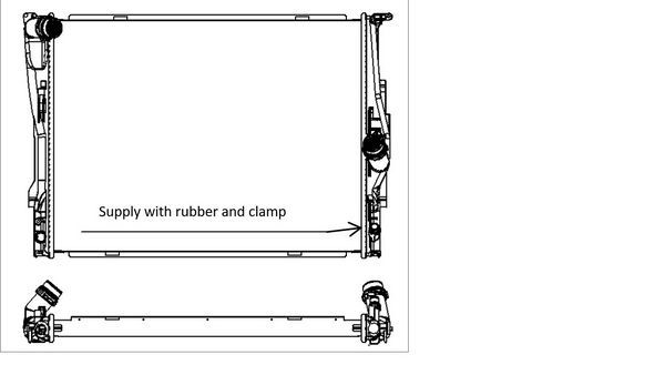 Радиатор охлаждения двигателя Sakura. Артикул 3011-1021
