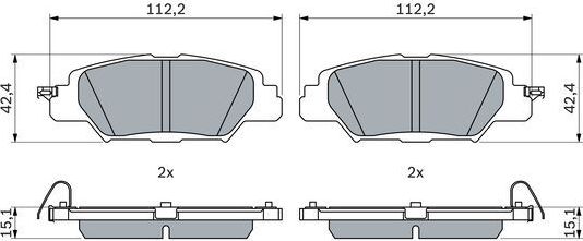 Тормозные колодки Bosch. Артикул 0 986 460 006