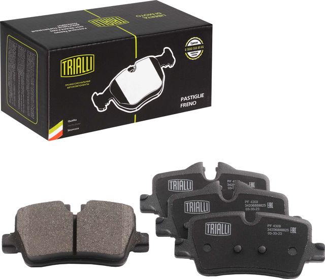 Тормозные колодки Trialli (Low-Metallic) задние для BMW 4 G22, G23 2020-2026. Артикул PF 4309