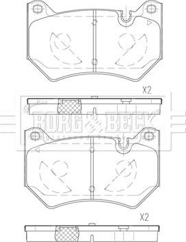 Тормозные колодки Borg & Beck. Артикул BBP2825