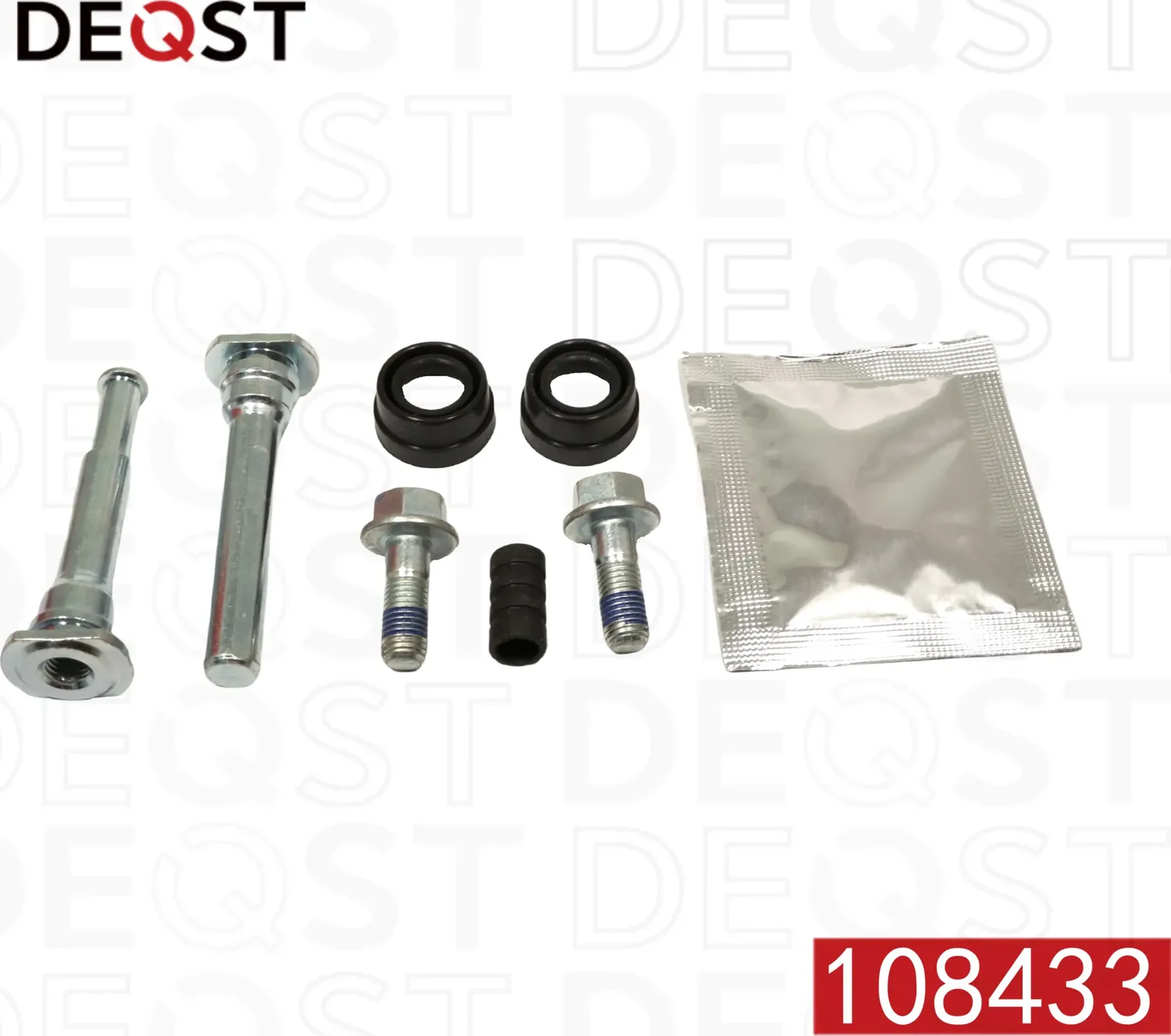 Комплект направляющих тормозного суппорта переднего (направляющая O 9mm, суппорт (Deqst). Артикул 108433