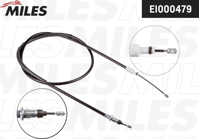 Трос ручника (тросик ручного тормоза) Miles задний правый для Citroen Xsara Picasso 1999-2012. Артикул EI000479