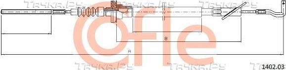 Трос сцепления Cofle для Fiat Seicento I 1998-2010. Артикул 92.1402.03