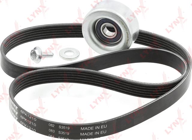 Приводной ремень поликлиновой с роликами (комплект) LYNXauto. Артикул PK-5020