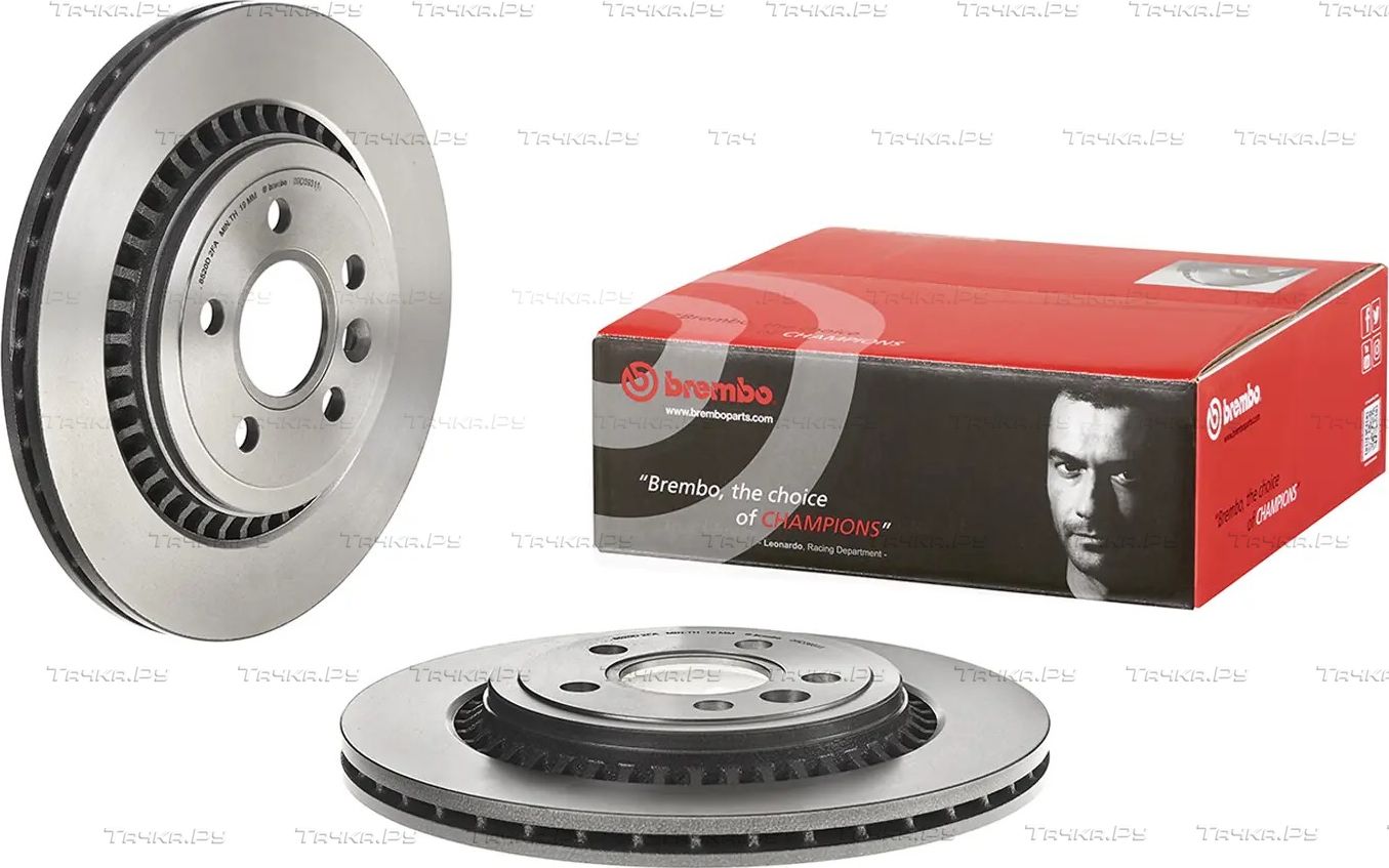 Тормозной диск Brembo PRIME LINE - UV Coated задний для Volvo S60 II 2010-2018. Артикул 09.D393.11