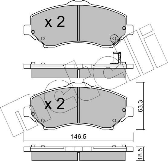 Тормозные колодки Metelli. Артикул 22-0862-1