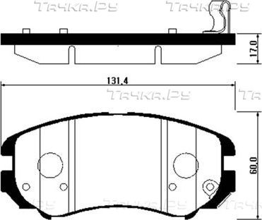 Тормозные колодки HSB передние для Hyundai Tucson I 2009-2010. Артикул HP0009