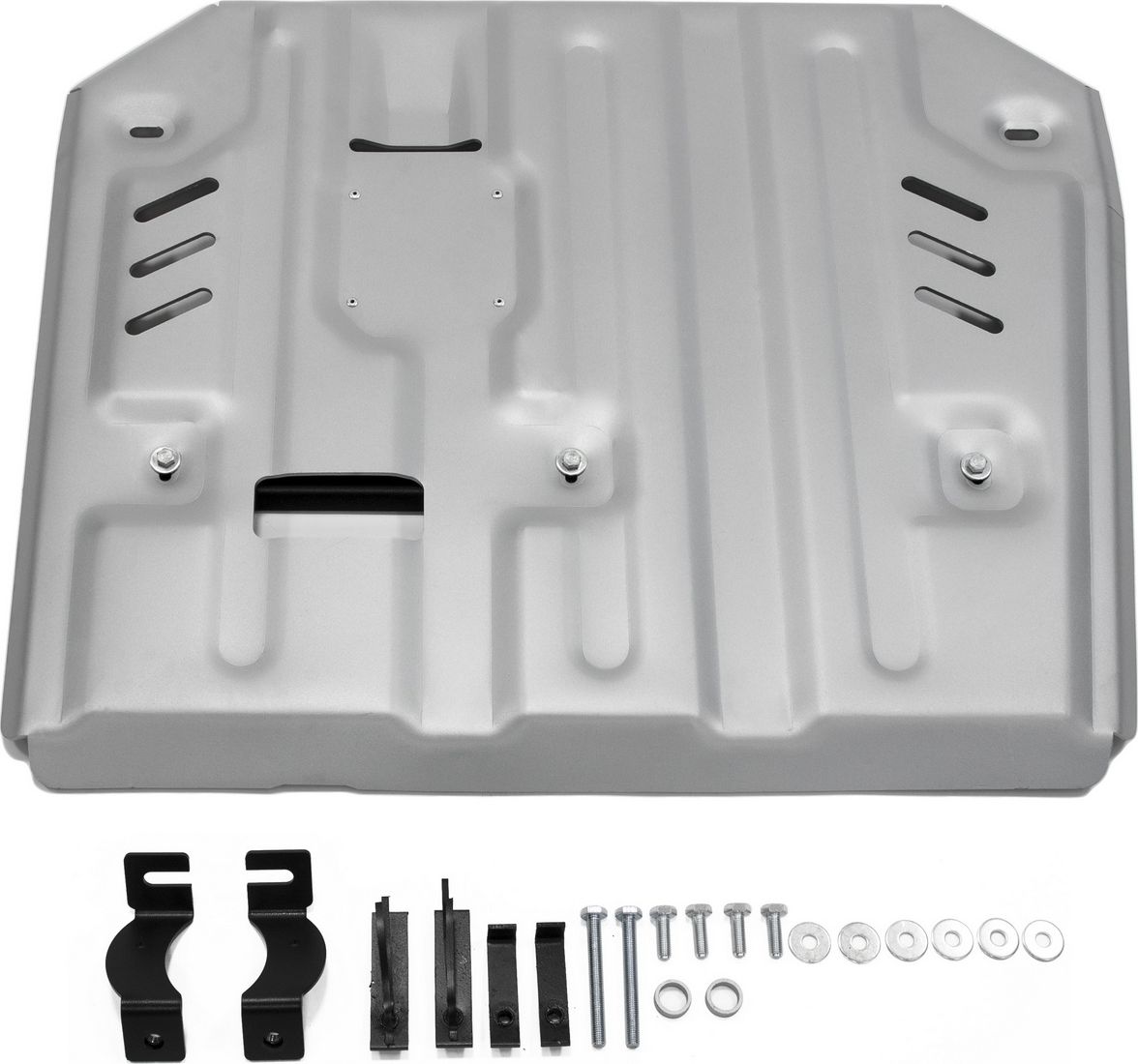 Защита алюминиевая Rival для КПП и РК Porsche Cayenne II 958 2010-2017. Артикул 333.4604.1