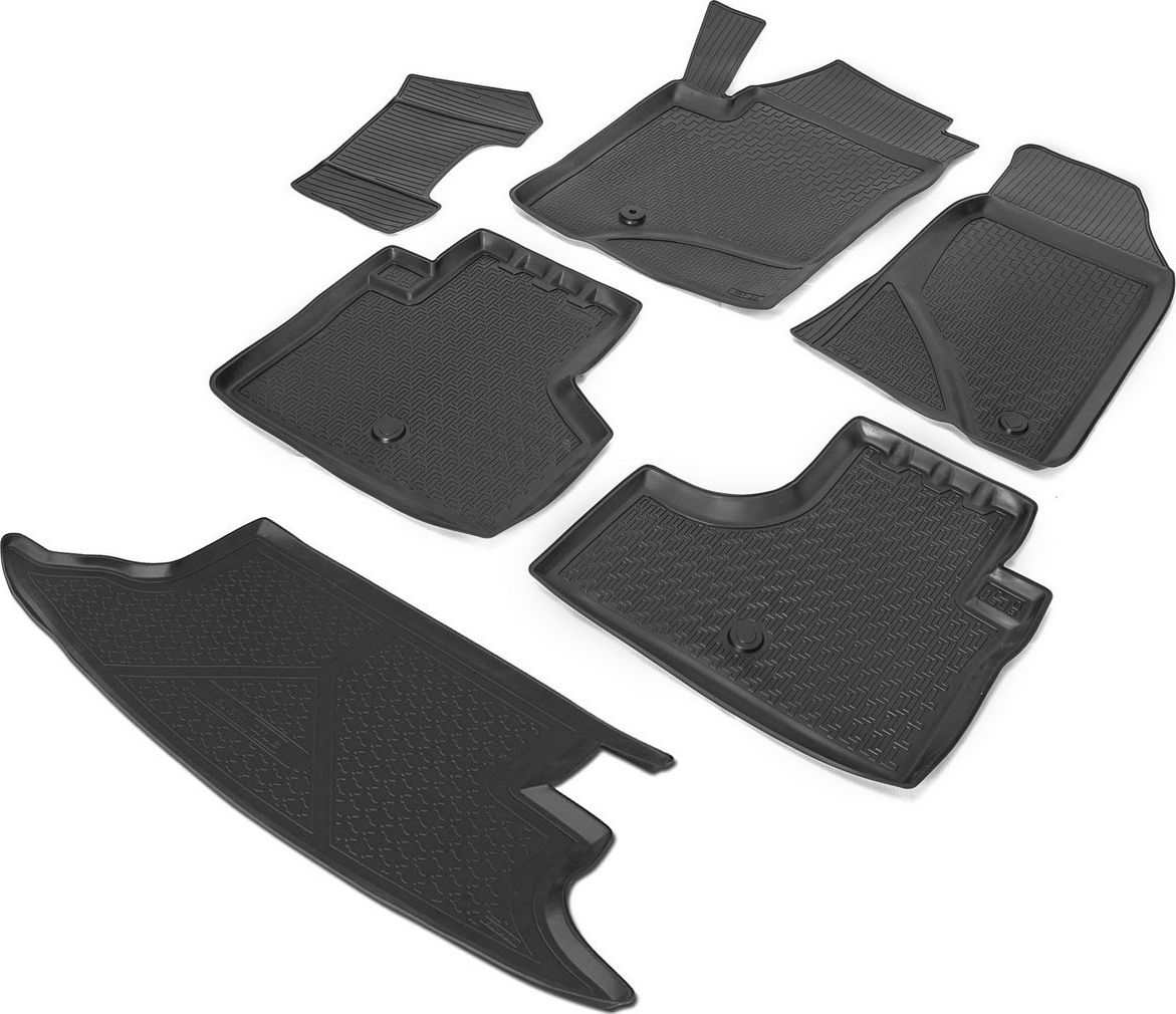 Комплект ковриков Rival для салона и багажника Lada Niva, Niva Travel 2020-2026. Артикул K11004002-1