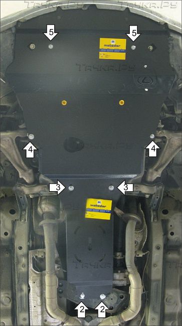 Защита Мотодор для картера, КПП Lexus IS 250 2005-2008. Артикул 15008