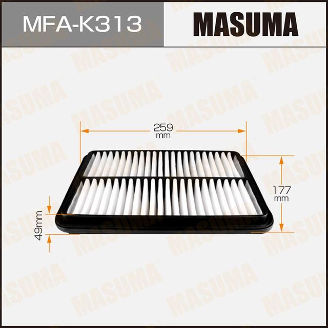 Воздушный фильтр Masuma. Артикул MFA-K313
