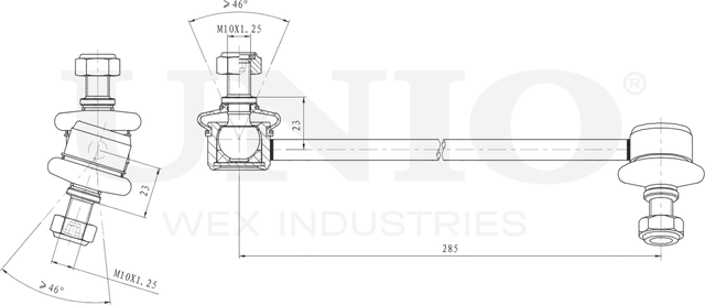 Тяга/стойка стабилизатора (Unio). Артикул SSP-50024