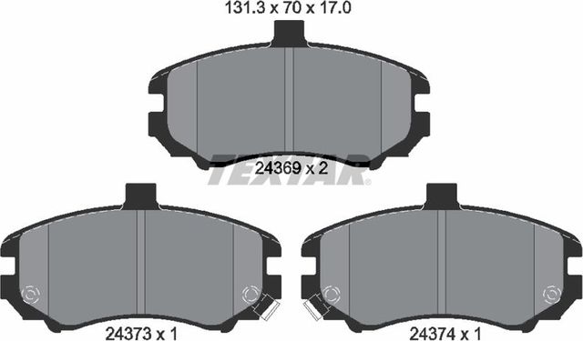 Тормозные колодки Textar. Артикул 2436901