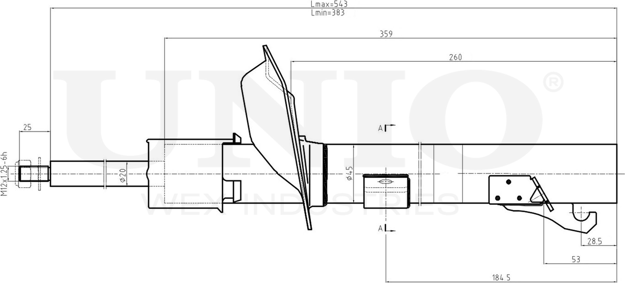 Амортизатор подвески (Unio). Артикул SAB-10082
