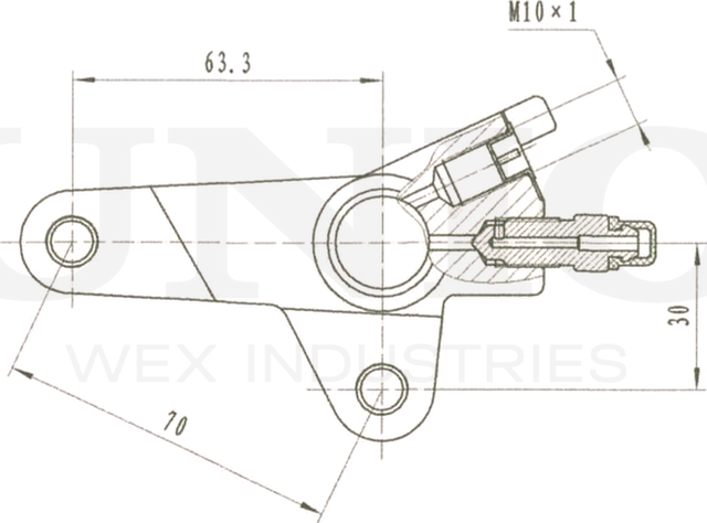 Цилиндр сцепления рабочий (Unio). Артикул BRC-10510