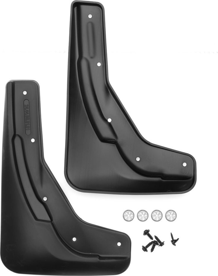 Брызговики Frosch (в пакете) передняя пара (без расширителей арок) Optimum для Skoda Karoq 2020-2026. Артикул NLF.02444.F13