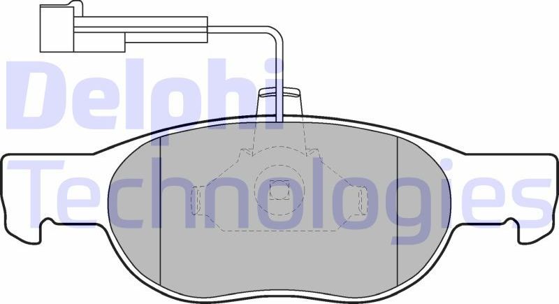 Тормозные колодки Delphi (Low-Metallic). Артикул LP1585