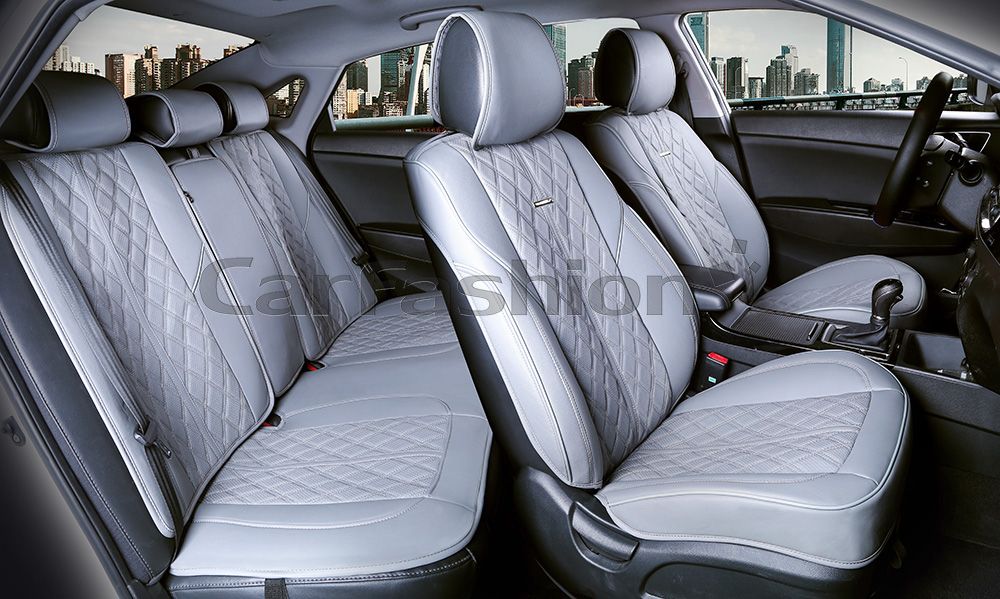 Накидки универсальные CarFashion Balaton Plus для авто, цвет Серый/Серый/Серый. Артикул 22397